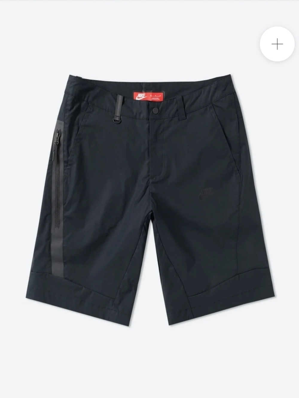 NIKE Mens Sportswear Bonded Woven Shorts Slim Fit Black Fly Shorts Medium 30